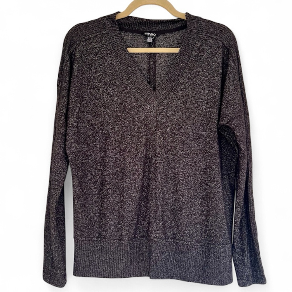 Buffalo David Bitton Women's Charcoal V-Neck Sweater,‎ XS